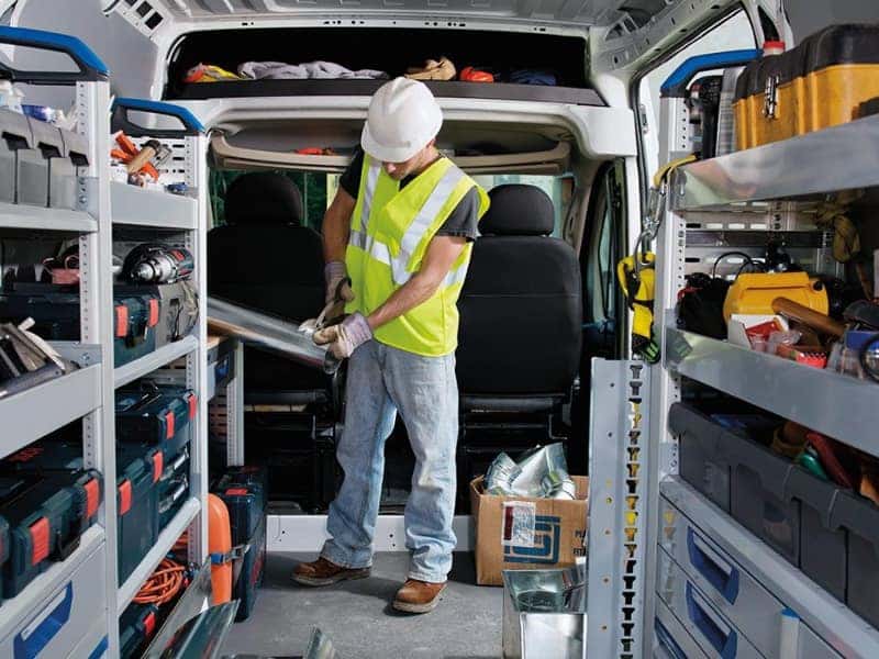 The spacious interior of the 2019 RAM ProMaster
