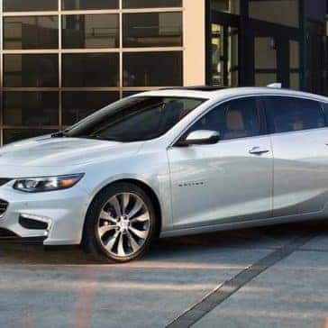 2018 Chevrolet Malibu front 3/4 shot in white