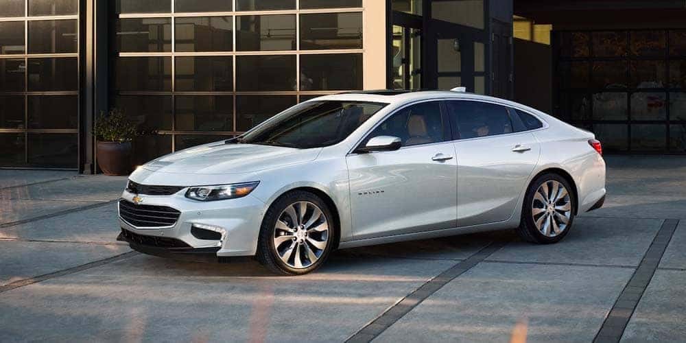 2018 Chevrolet Malibu front 3/4 shot in white