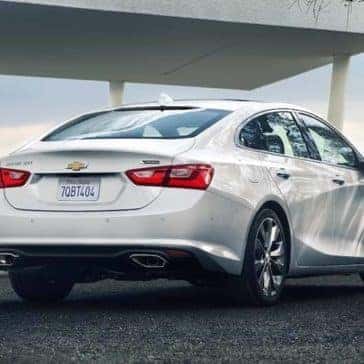 2018 Chevrolet Malibu rear 3/4 shot in white