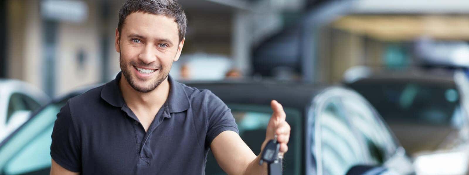 Man with car keys