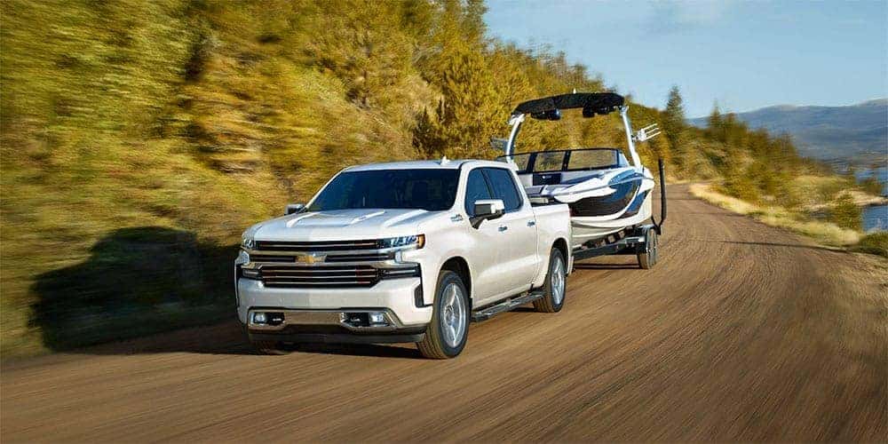 2019 Chevrolet Silverado tows a small boat