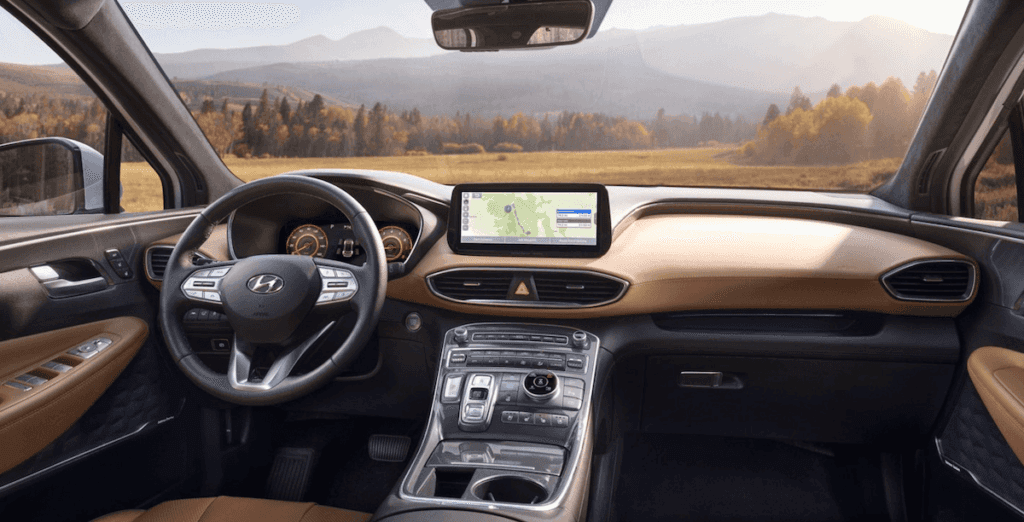 2021 Hyundai Santa Fe Interior Features Dimensions Cargo Space