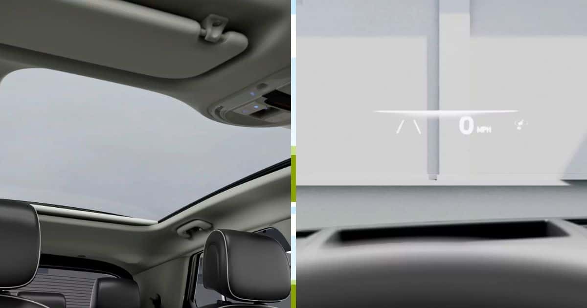 El techo panorámico y la pantalla de visualización frontal premium del Hyundai IONIQ 5 Limited 2026.