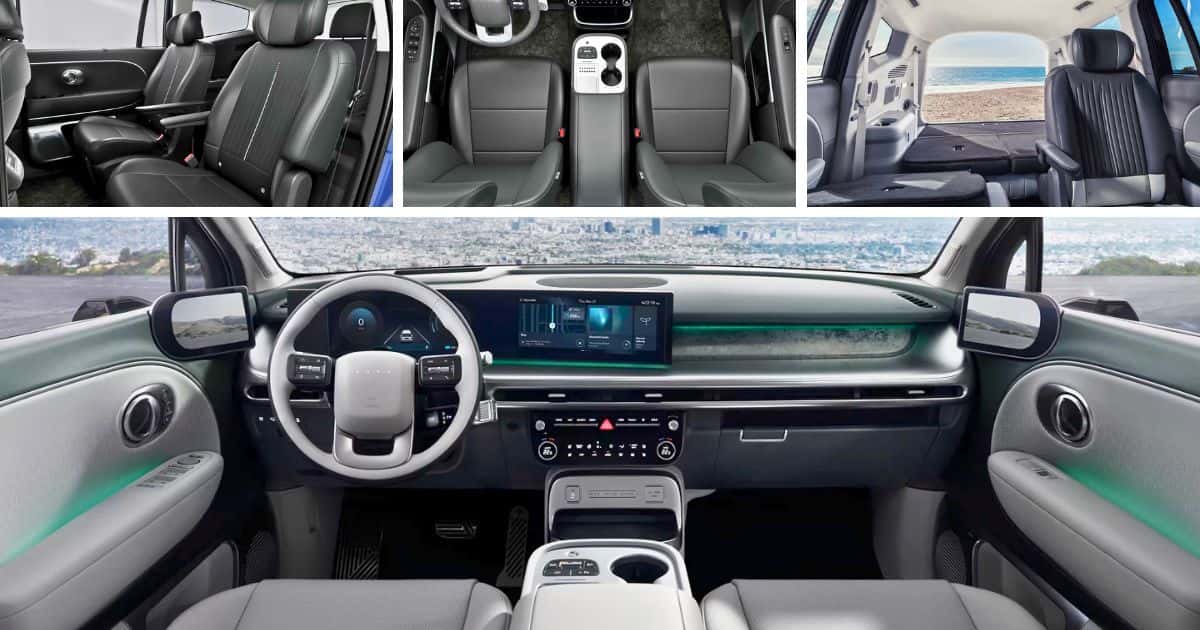 The interior features of the 2026 Hyundai IONIQ 9 electric SUV