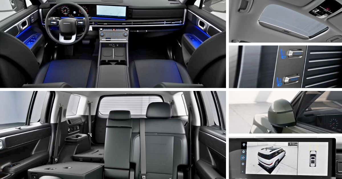 Standard interior features of the 2026 Hyundai Santa Fe Limited