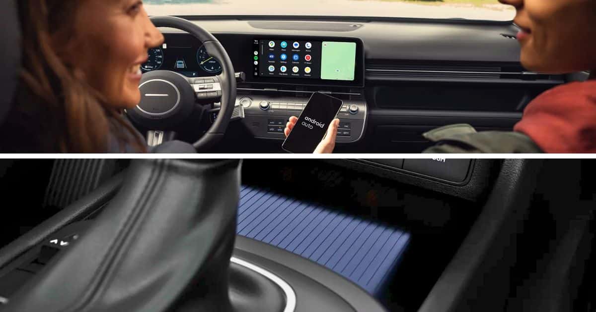 12.3-inch screens, wireless device charging, and wireless integration in the 2026 Kona