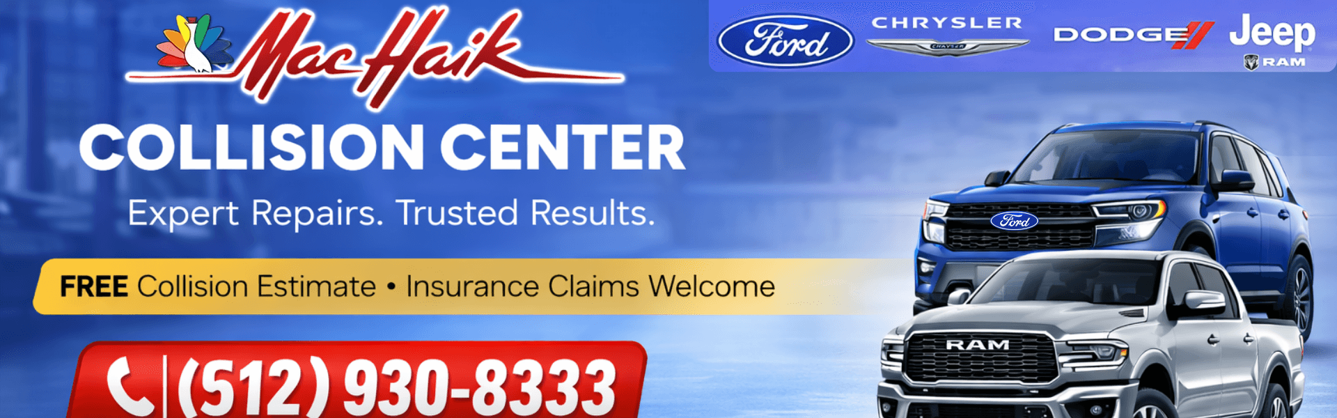 Collision center banner