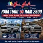 RAM 1500 vs RAM 2500 Daily Driving • Towing • Work • Value Mac Haik Dodge Chrysler Jeep Ram of Georgetown