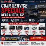 CDJR Service Specials Near Austin Oil Changes • Tires • Brakes • Batteries • Filters Mac Haik Dodge Chrysler Jeep Ram of Georgetown