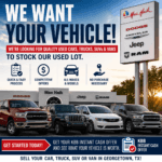 sell my truck Georgetown TX, we buy cars Georgetown TX, KBB Instant Cash Offer Georgetown, sell used SUV near Round Rock, used car dealer buying vehicles Georgetown TX