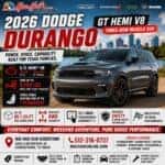 2026 Dodge Durango GT HEMI V8 Three-Row Muscle SUV 360 HP • 390 LB-FT • Up to 8,700-LB Towing Family Space • V8 Power • Texas Capability Mac Haik Dodge Chrysler Jeep Ram of Georgetown