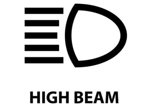Как выглядит дальний свет значок Jeep Compass Warning Symbol C7D
