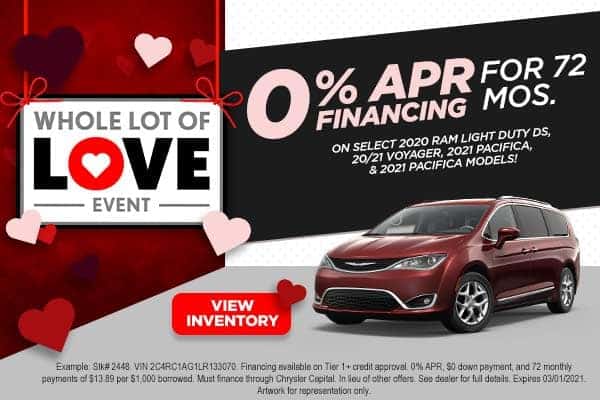 chrysler pacifica $0 down lease