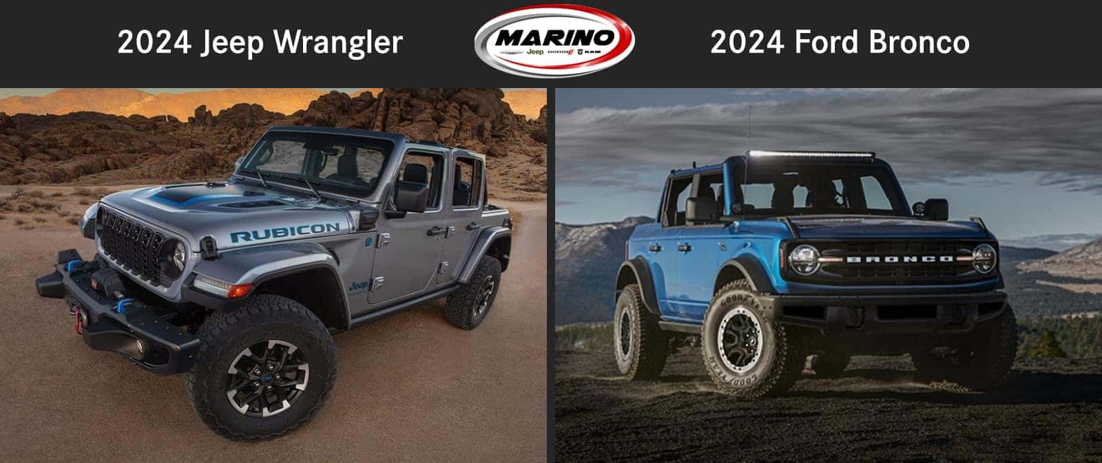 2024 Jeep Wrangler vs 2024 Ford Bronco
