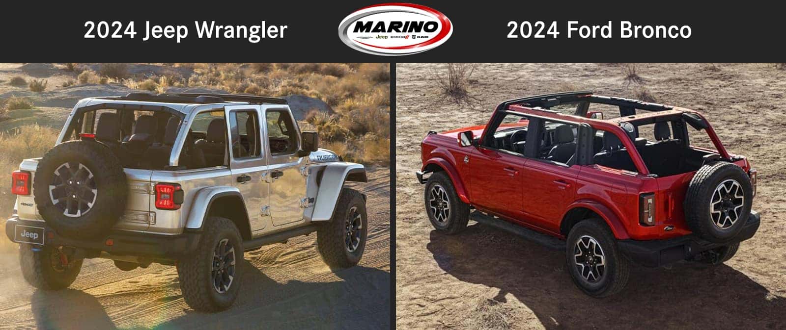 2024 Jeep Wrangler vs 2024 Ford Bronco