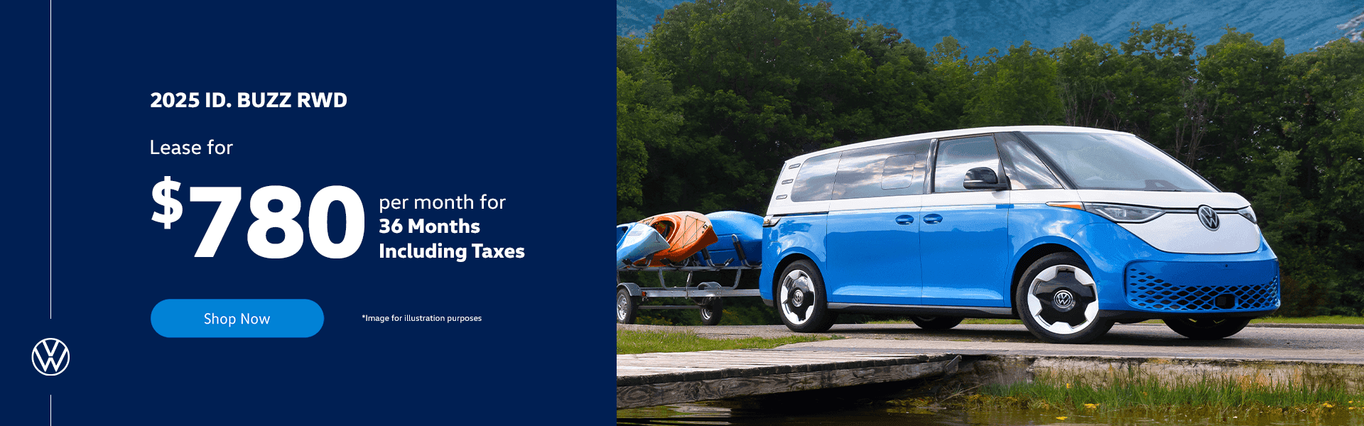 2025 ID.BUZZ RWD Lease for $780 per month for 36 months, Including Taxes
