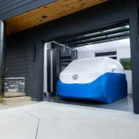 Volkswagen ID.Buzz Parked In A Garage And Covered