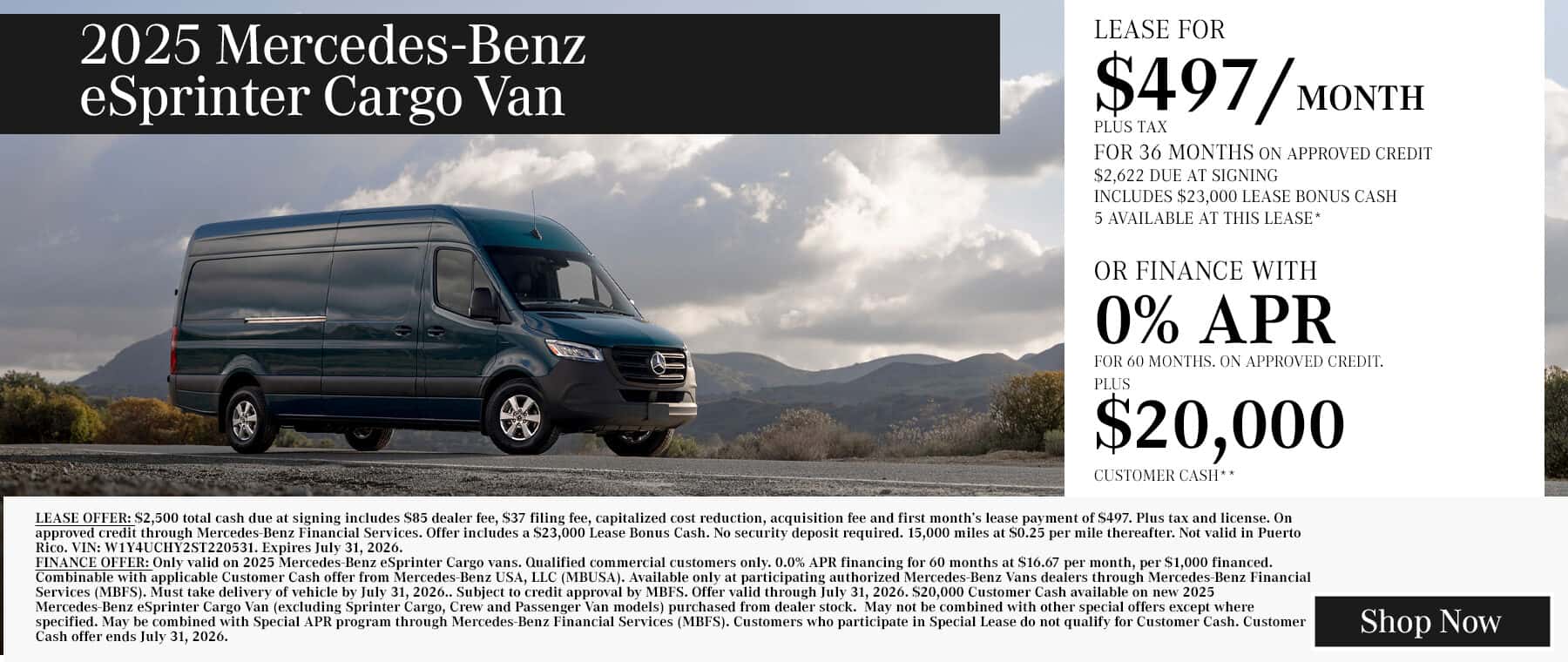 Sprinter Offer