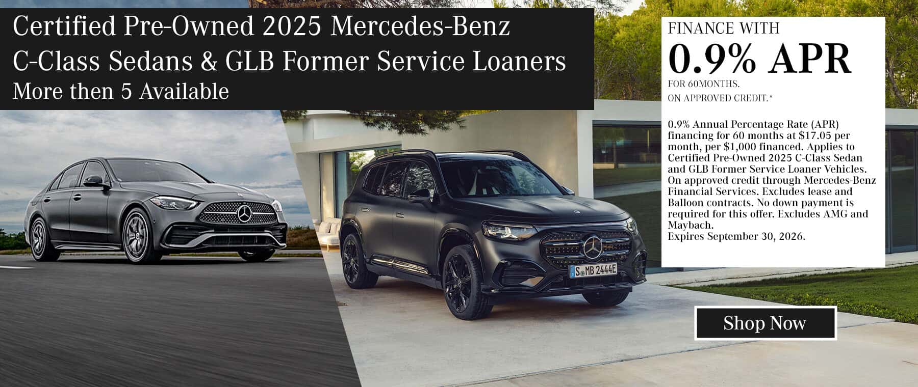 Certified Pre-Owned 2025 Mercedes-Benz Former Service Loaners