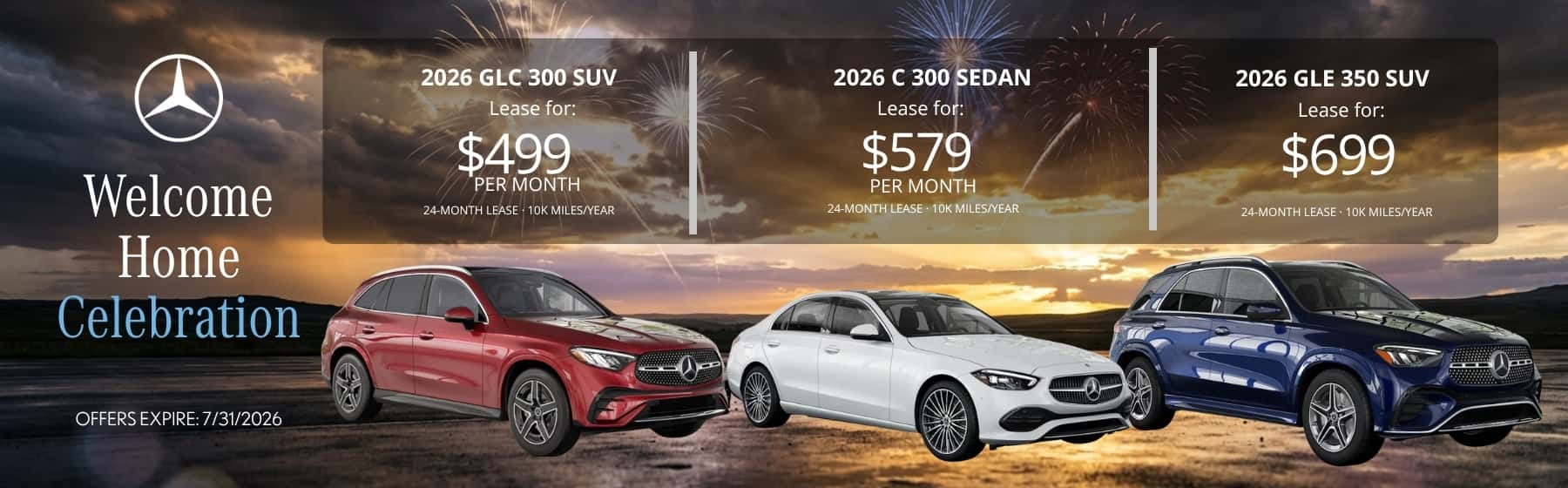 Mercedes-Benz 24 Month July Leases