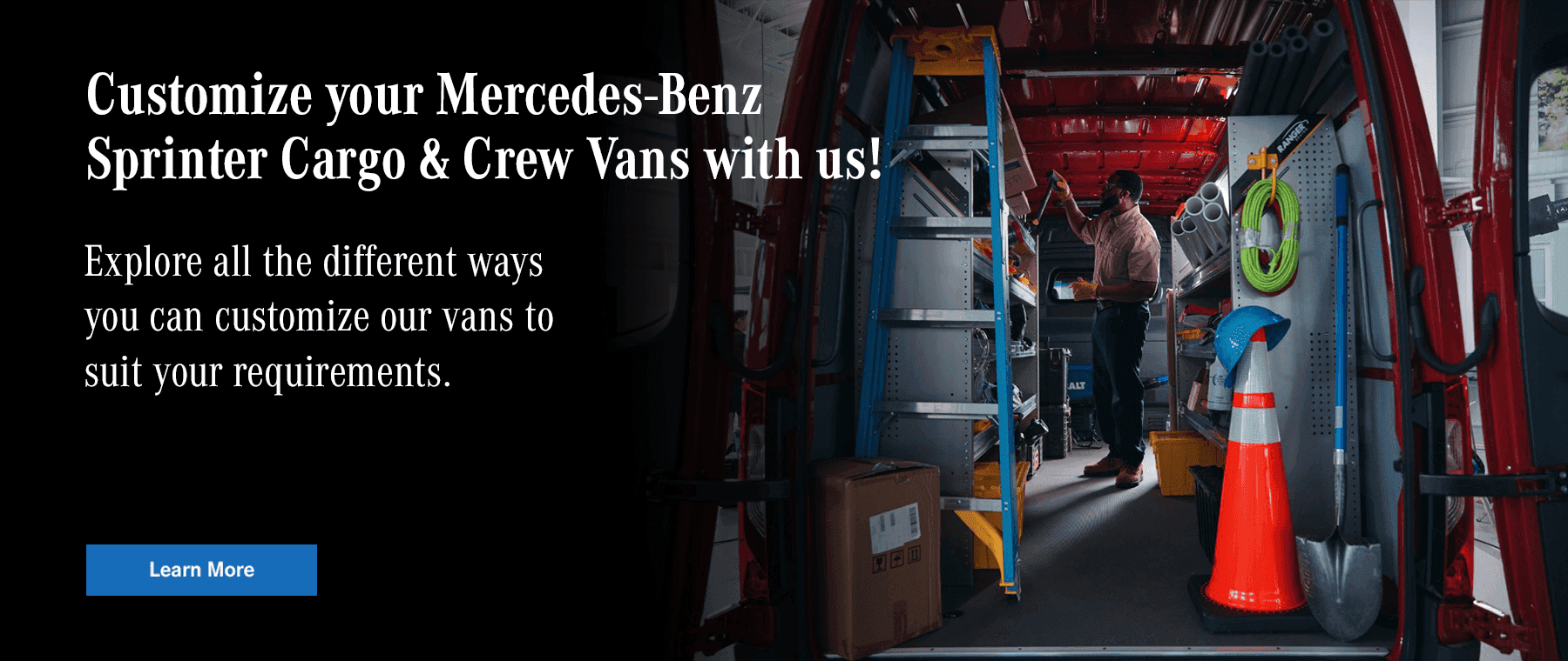 Customize your Mercedes-Benz Sprinter Cargo & Crew Vans with us!