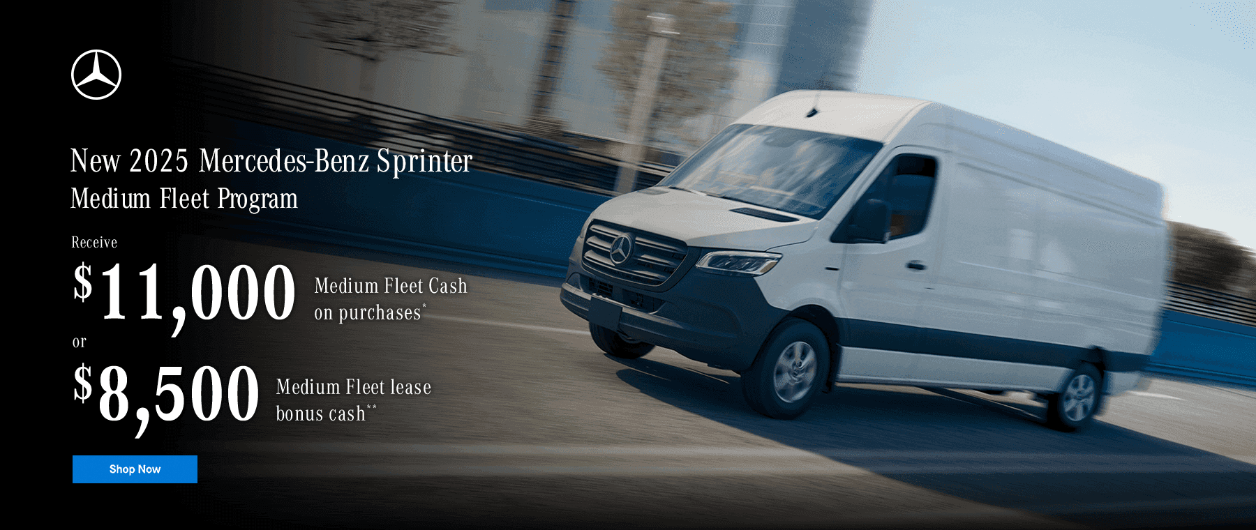 New 2025 Mercedes-Benz Sprinter Medium Fleet Program