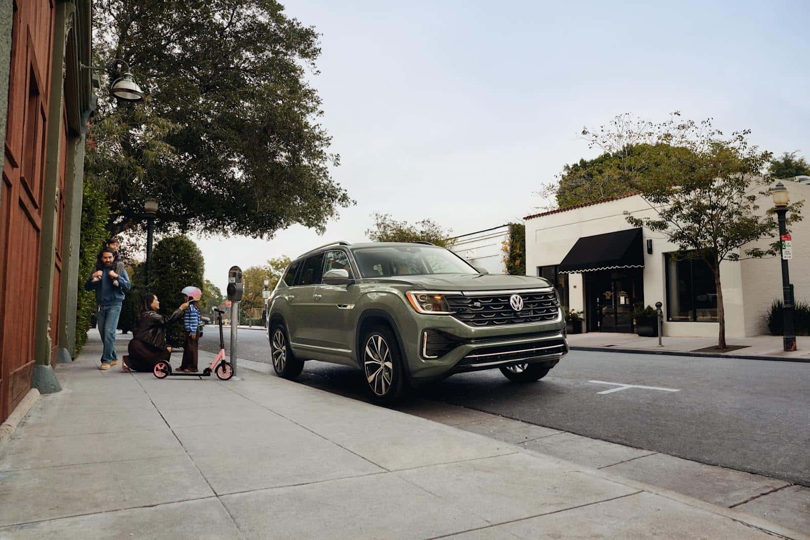 2026 Volkswagen Atlas SEL R-Line in Avocado Green Metallic, serving Sumter SC families and Shaw Air Force Base personnel at Midlands Volkswagen