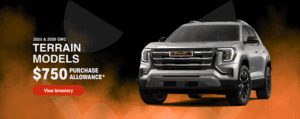 $750 purchase allowance on 2025 & 2026 GMC Terrain models at Midway in Kearney, NE