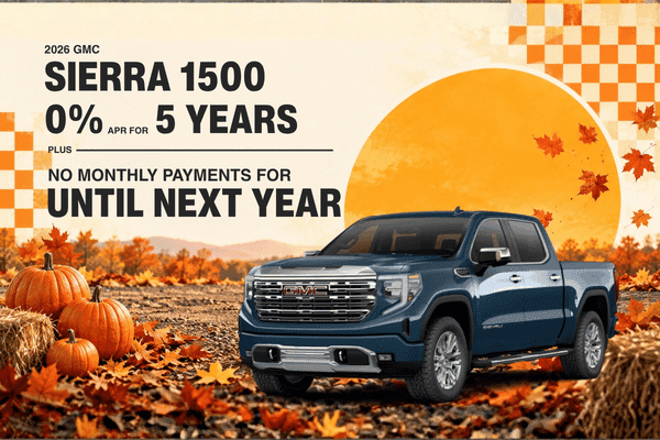 2026 GMC Sierra 1500 zero percent APR financing offer at Midway Buick GMC