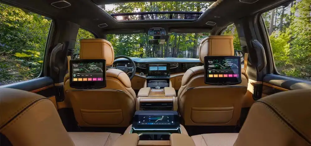 2026 Grand Wagoneer interior with premium leather and McIntosh audio
