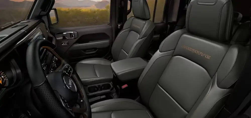 2026 Jeep Gladiator interior with 12.3-inch Uconnect 5 touchscreen