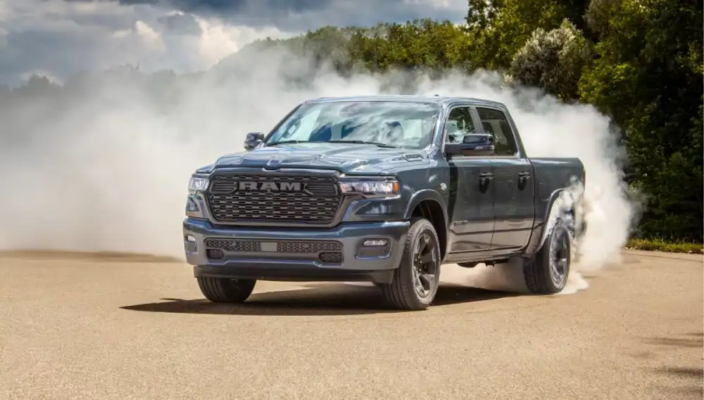 2026 Ram 1500 exterior with LED lighting and RamBox storage