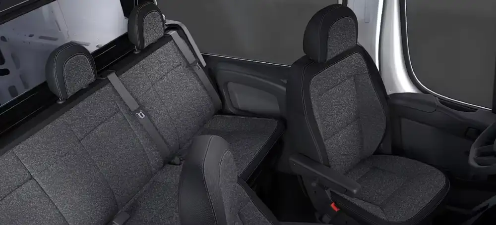 2026 Ram ProMaster interior with Uconnect touchscreen and cargo area
