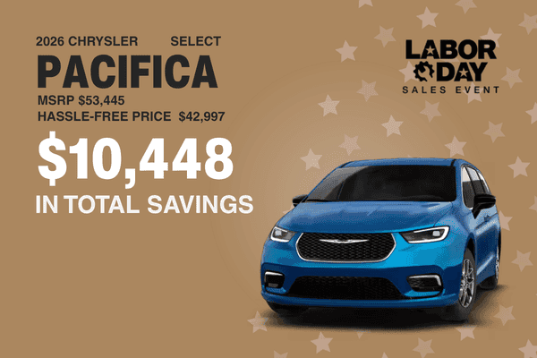 2026 Chrysler Pacifica Select special offer at Midway Chrysler Dodge Jeep Ram