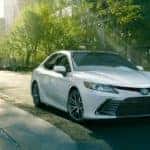 Camry on city street