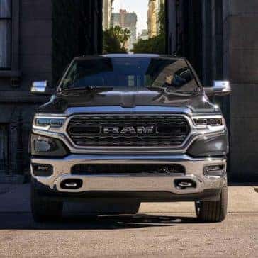 2019 Ram 1500 drives down city alley