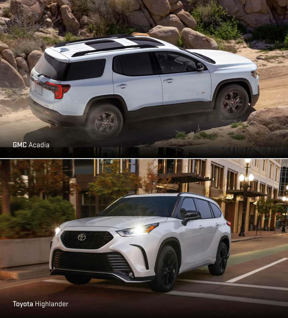 GMC Acadia vs. Toyota Highlander: Engine Specs and Performance