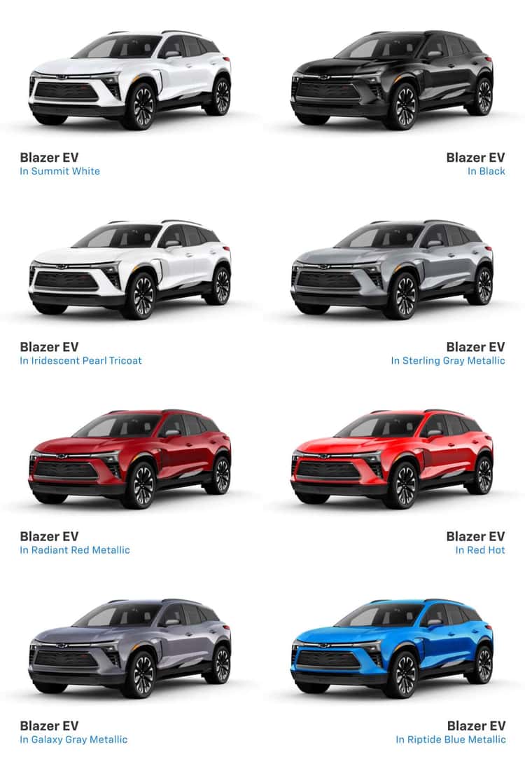 Explore the 2025 Chevy Blazer EV Colors