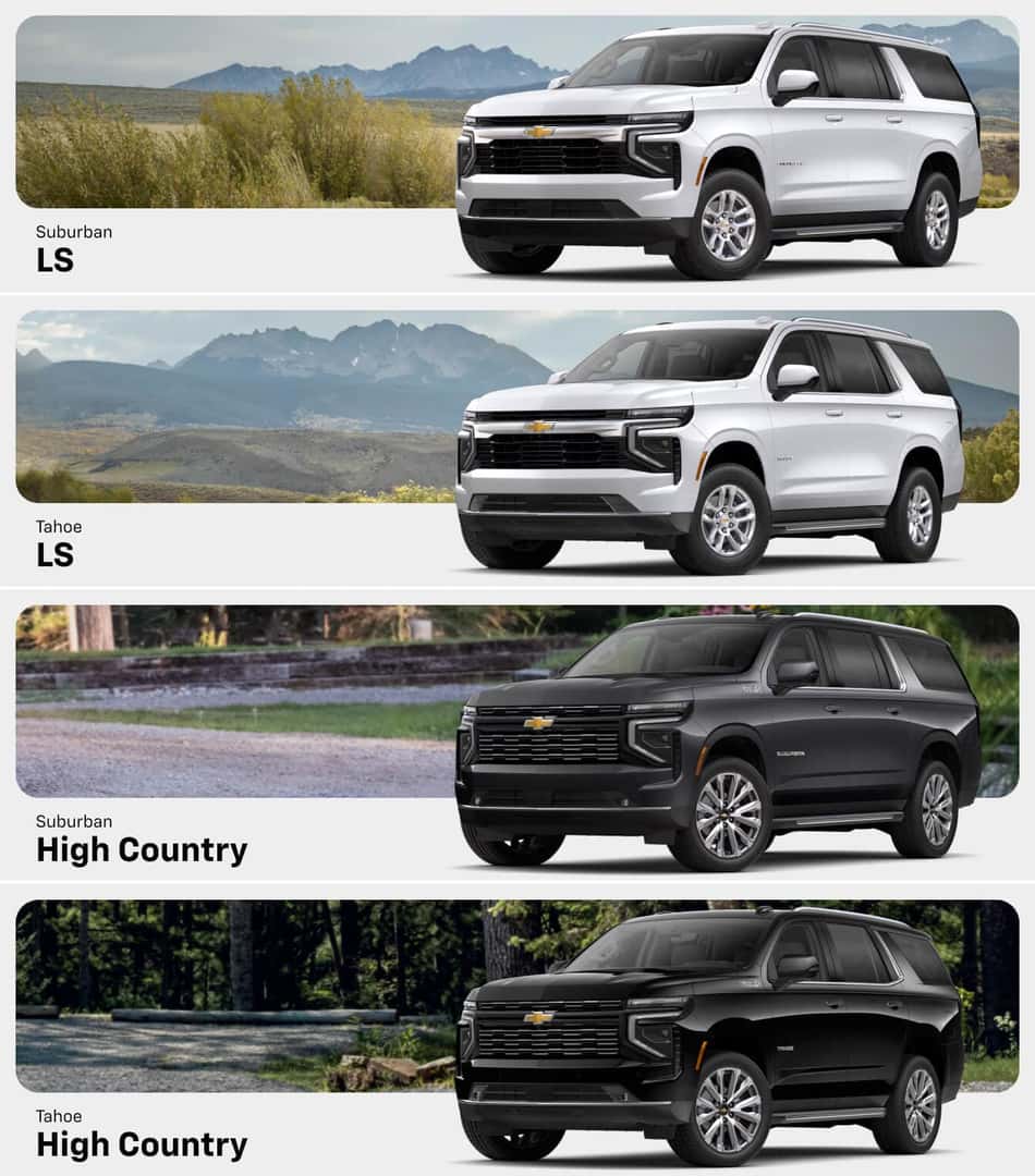 Chevy Tahoe vs. Suburban Trims & Pricing