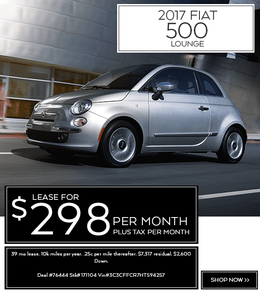 New Car Lease Specials Normandin Chrysler Dodge Jeep Ram FIAT