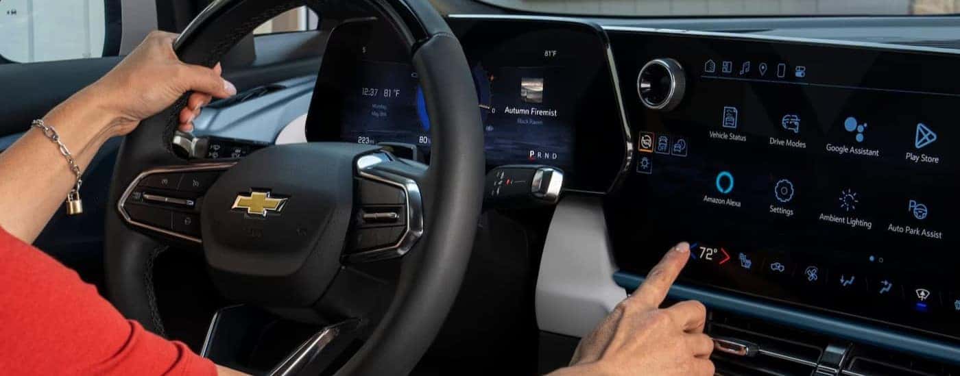 The black dash in a 2025 Chevy Equinox EV.