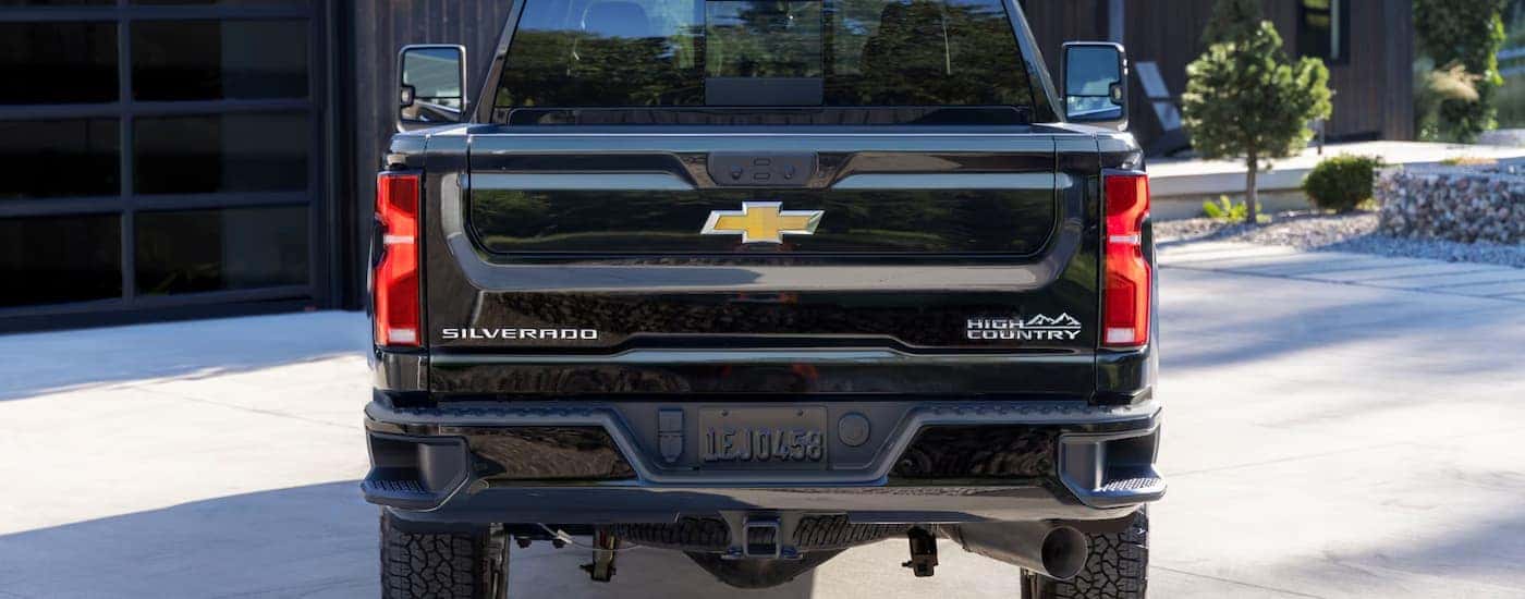 Tailgate on a black 2025 Chevy Silverado 2500 High Country for sale near Midlothian