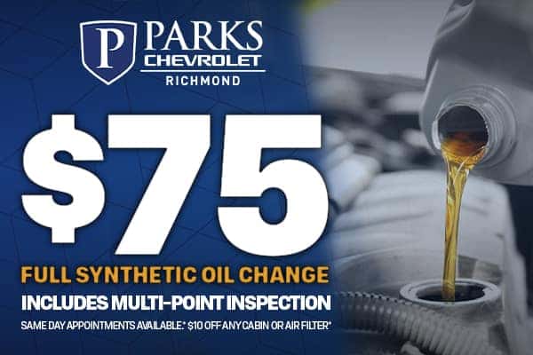 $75 Synthetic Oil Change