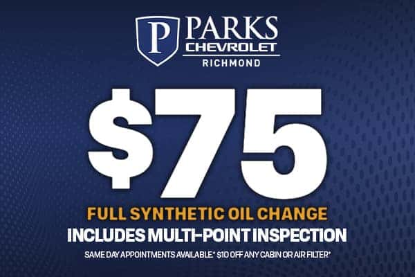 $75 Synthetic Oil Change
