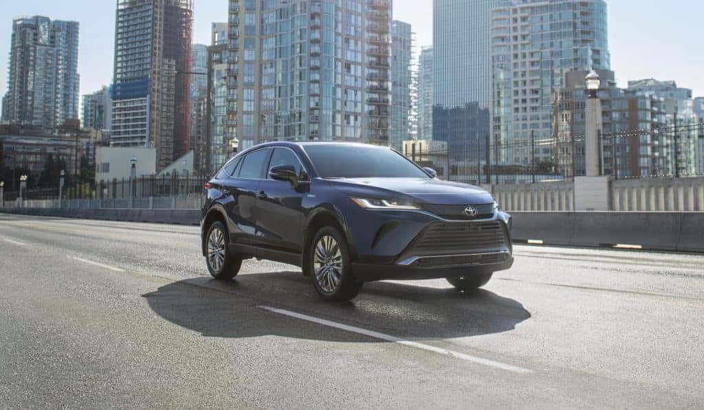 A Toyota Hybrid for Everyone at Penn Toyota | 2021 Toyota venza Hybrid driving in city