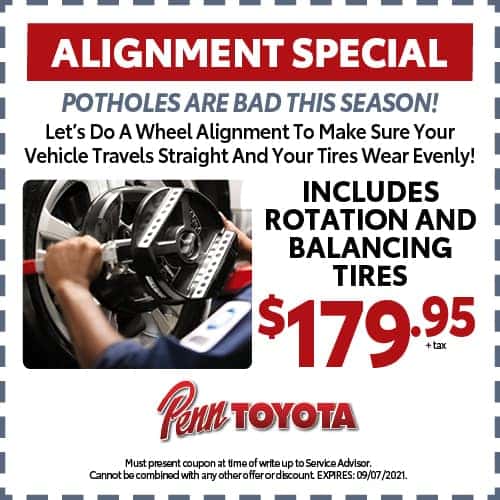 Service Specials & Coupons Penn Toyota