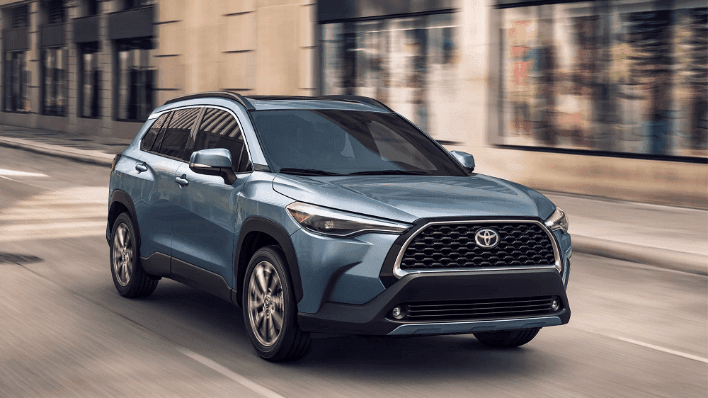 2022 Corolla Cross on city street