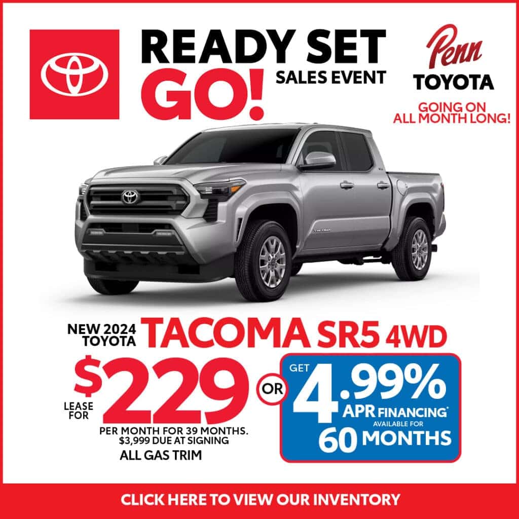 Lease a New 2024 Tacoma SR5 for $229 per month for 39 months