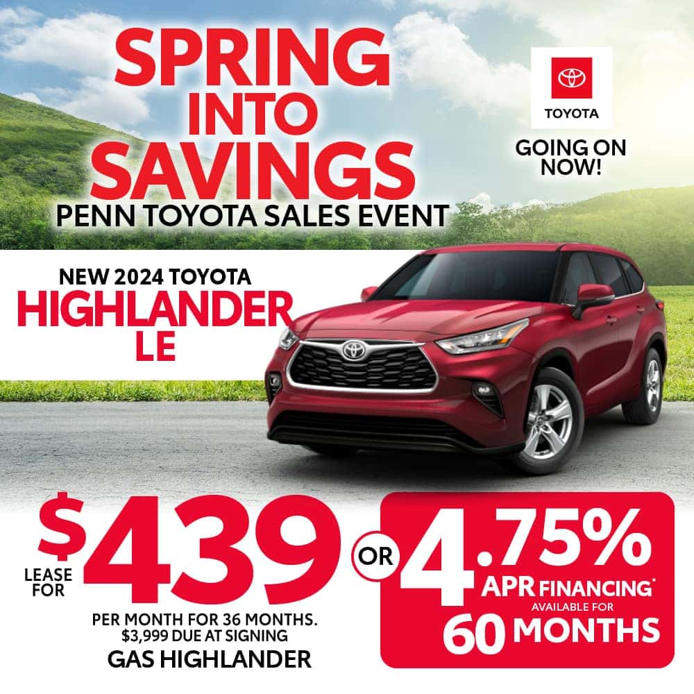 Lease & Finance Specials | Penn Toyota